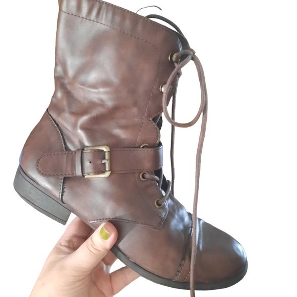 American Rag Farahh Combat Booties, Brown - Picture 5 of 11